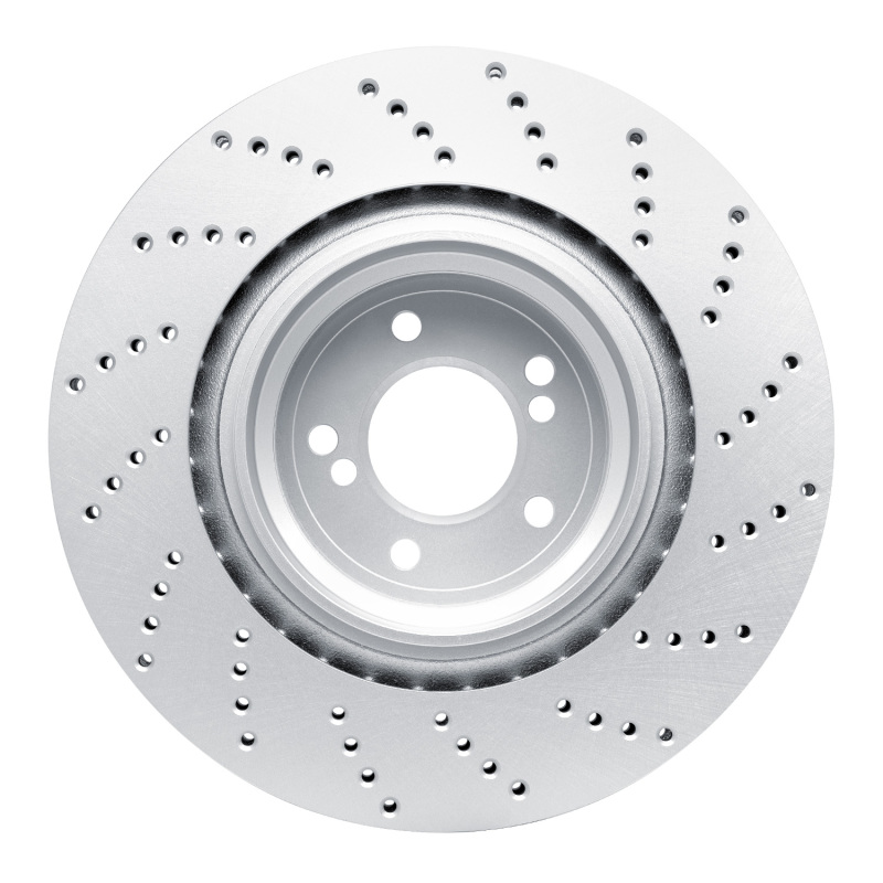 BMW M5 Brake Rotor (1) - Left Rear - R1 Concepts - GeoSPEC Coated Rotor - Drilled - `06-`10